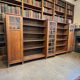 XL vintage wall unit in wood / bookshelf / cabinet (3.4m!)