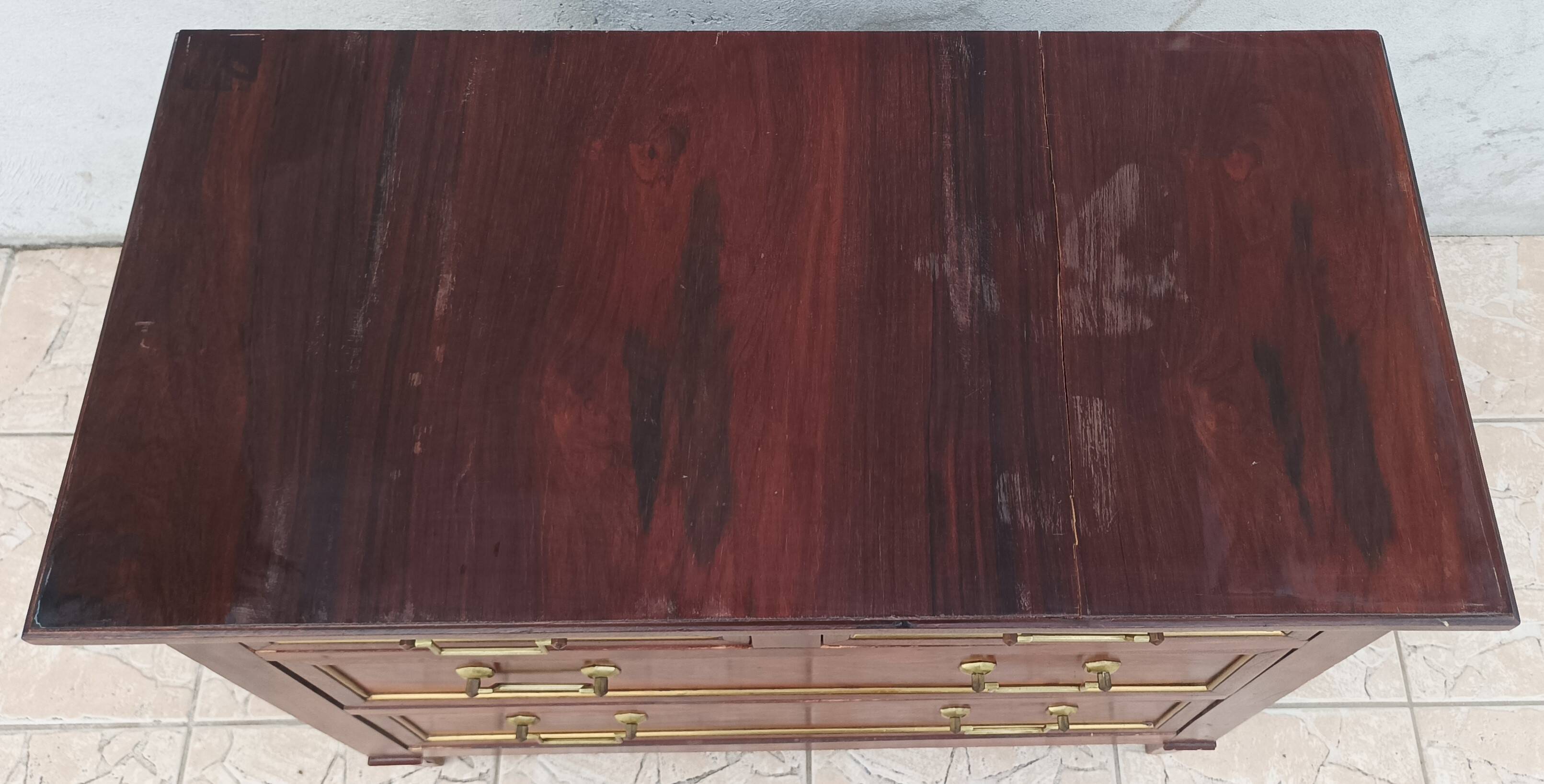 Louis XVI style mahogany chest of drawers