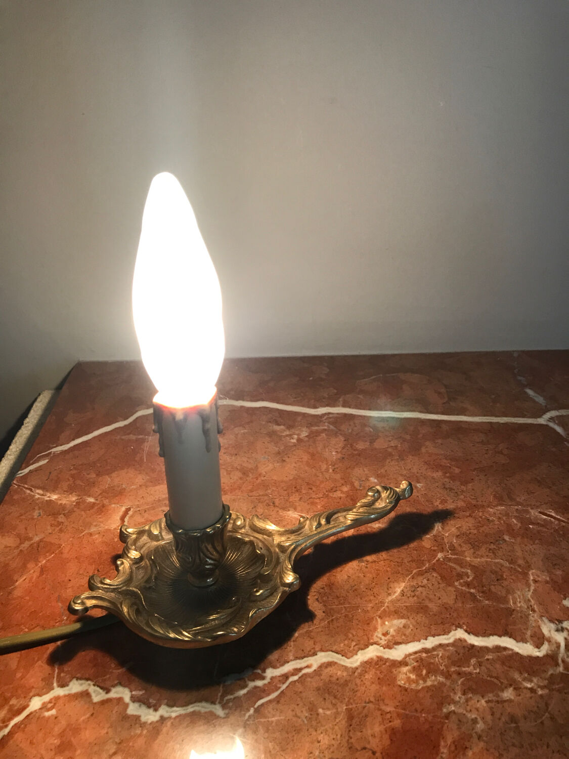 Table lamp, electrified candle holder
