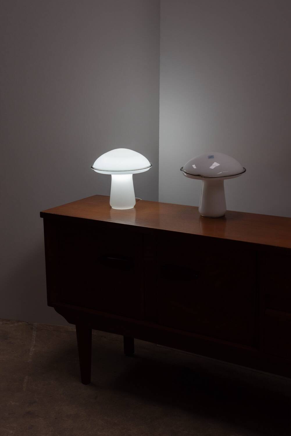 Murano glass mushroom lamps