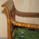Chesterfield leather office chair with Dutch marquetry
