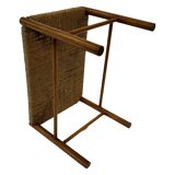 Vintage Stool Danish Papercord Rope Stool Mid Century Ottoman