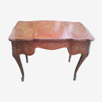 Console in Louis XV style marquetry.