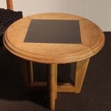 Armchair and his pedestal of Guillerme et Chambron, circa 1960