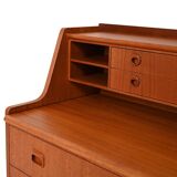 Secrétaire scandinave avec étagère escamotable, années 1960