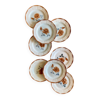 Set of 8 vintage dessert plates, model 9181 by Digoin