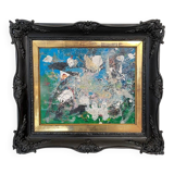 Felix Bachmann, Abstract Composition, Acrylic & Mixed Media on Board, 2022, Framed