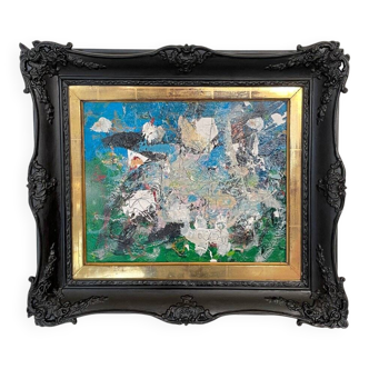 Felix Bachmann, Abstract Composition, Acrylic & Mixed Media on Board, 2022, Framed