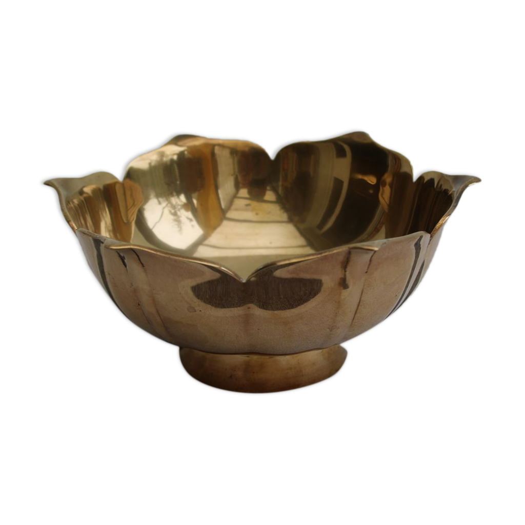 Coupe sur pied dorée