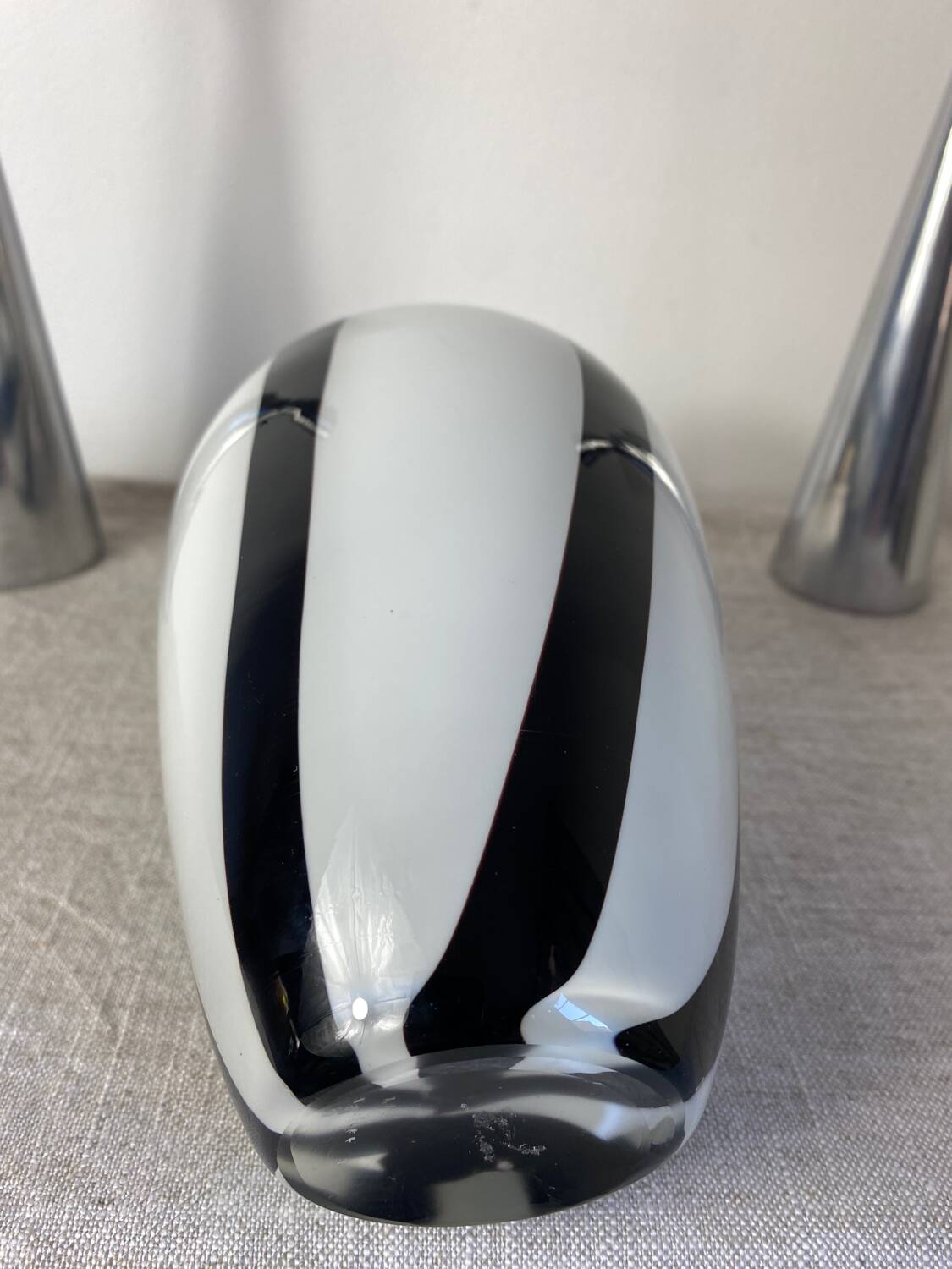 Designer two-tone glass vase