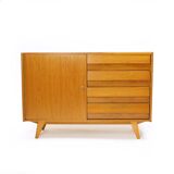 Enfilade Iconique Jiroutek Type U 460 En Chêne, Interier Praha Années 1960
