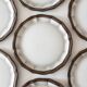 6 assiettes vintage en grès signées Salins les Bains collection "Turenne"