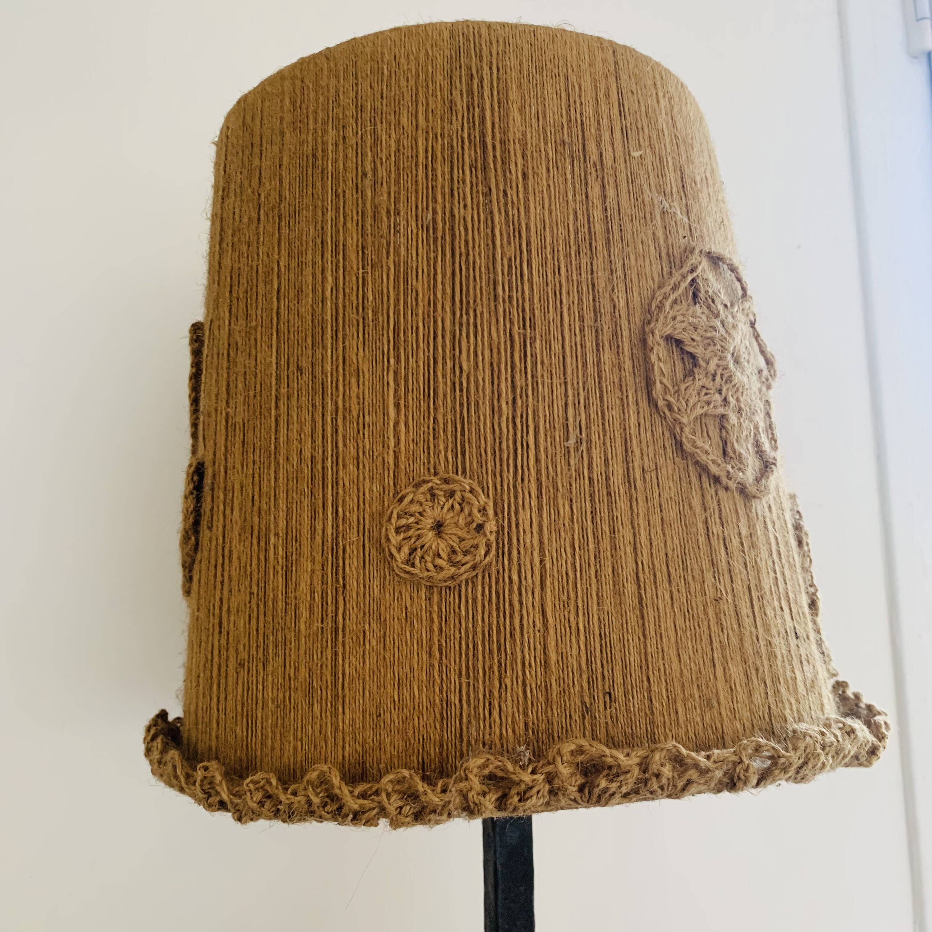 1950s wrought iron table lamp