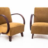 Art Deco armchairs, designed by J. Halabala, Czech Republic, 1930s.