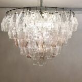 Mid-Century Murano Glass Chandelier "Polyhedr" by Carlo Scarpa, Italy, 1950s