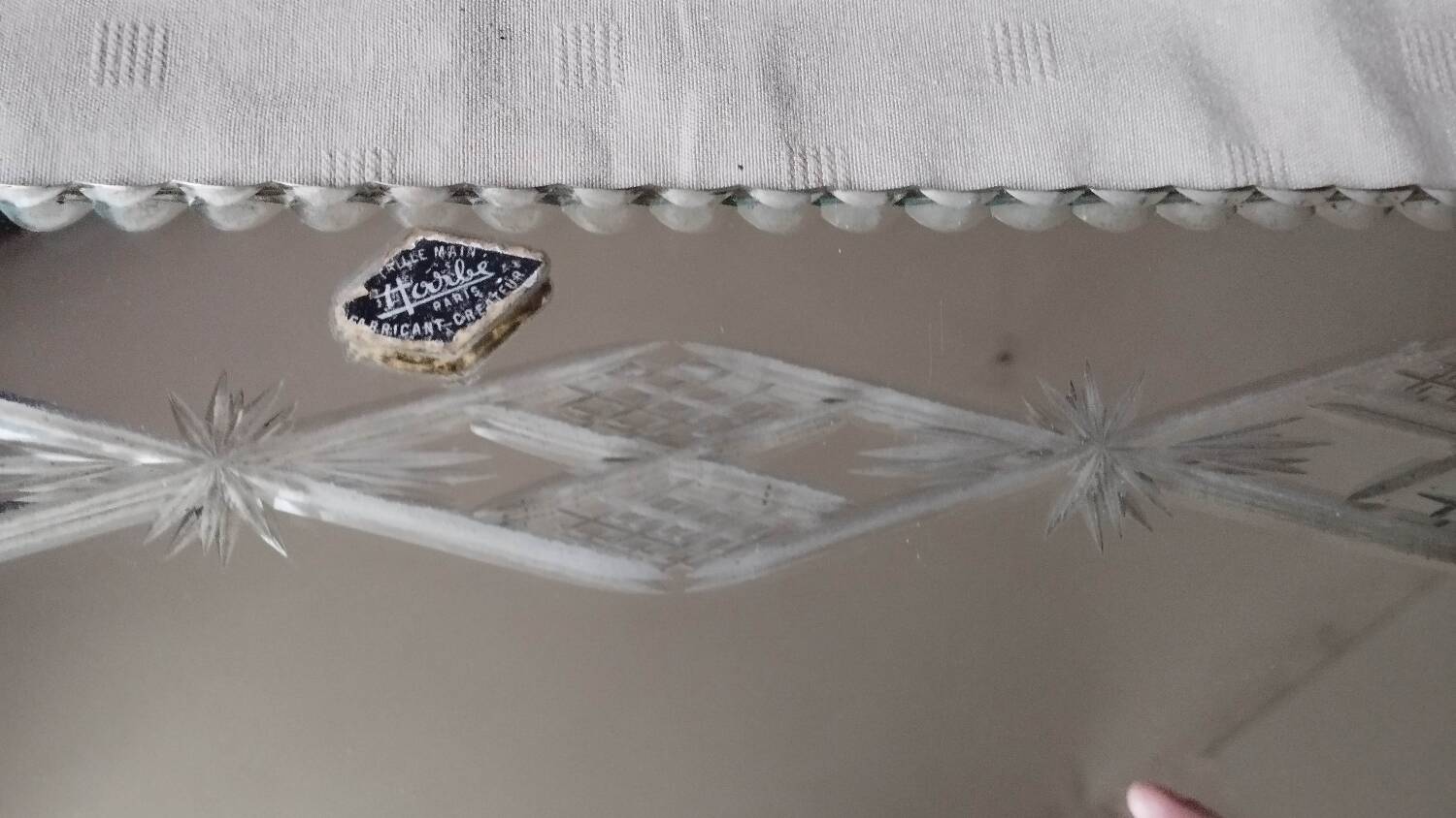 Vintage beveled mirror