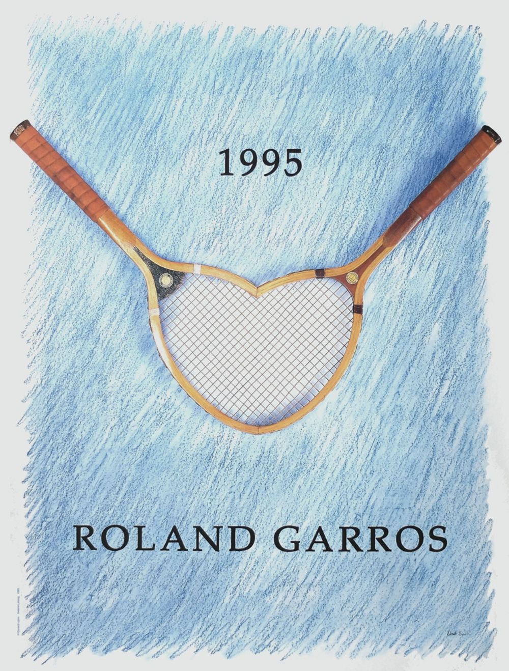 Official poster Roland Garros 1995 by Donald Lipski