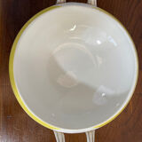 Yellow and white Sarreguemines digoin tureen