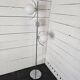 70s chrome metal floor lamp with 3 opaline ball lights