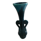 Slim single-flower vase in navy blue enamel