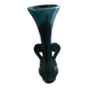 Slim single-flower vase in navy blue enamel