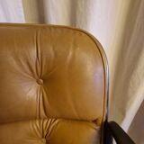 Charles Pollock leather office chair for Knoll