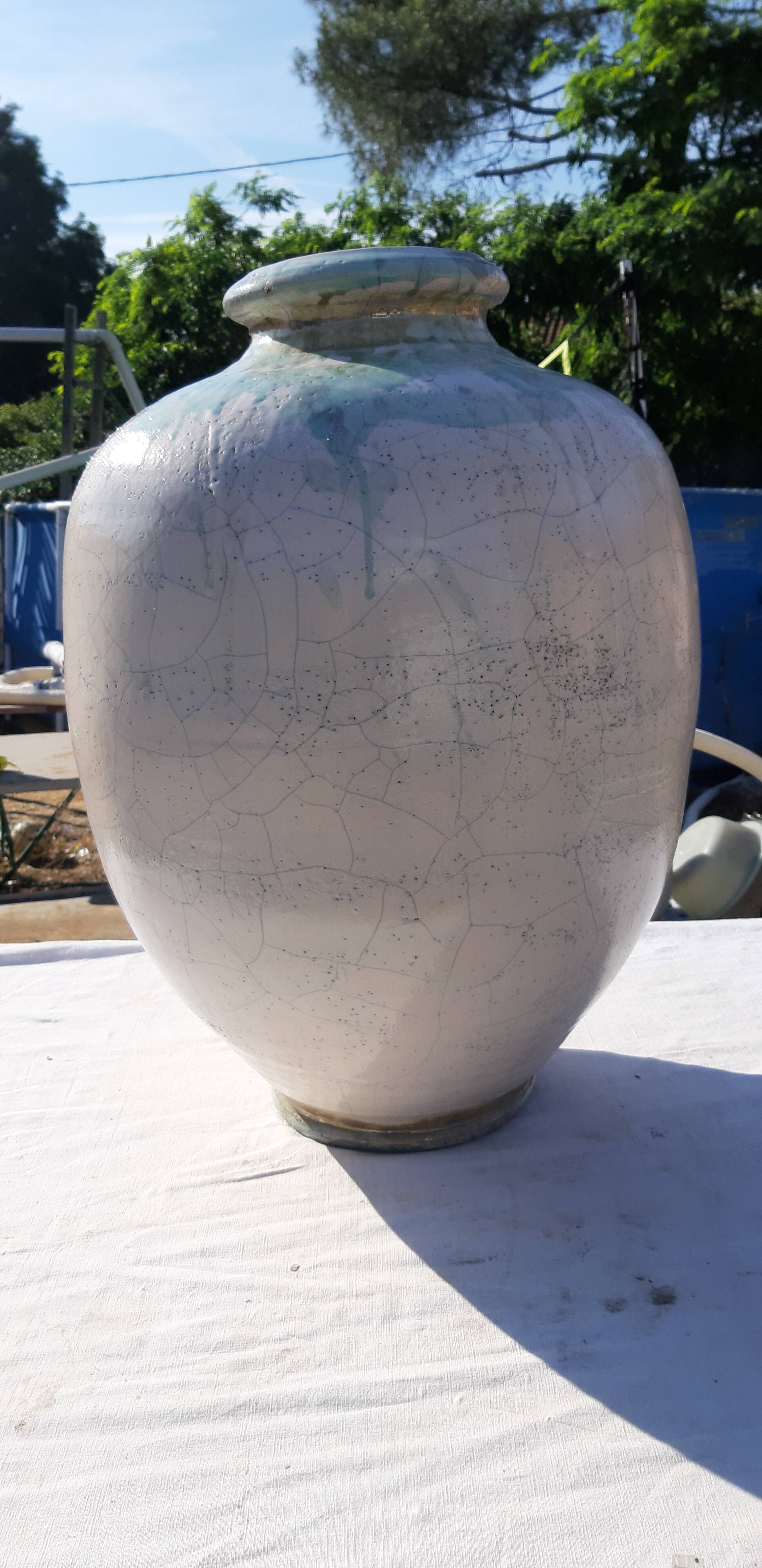 Glazed sandstone jar by François Peyrat