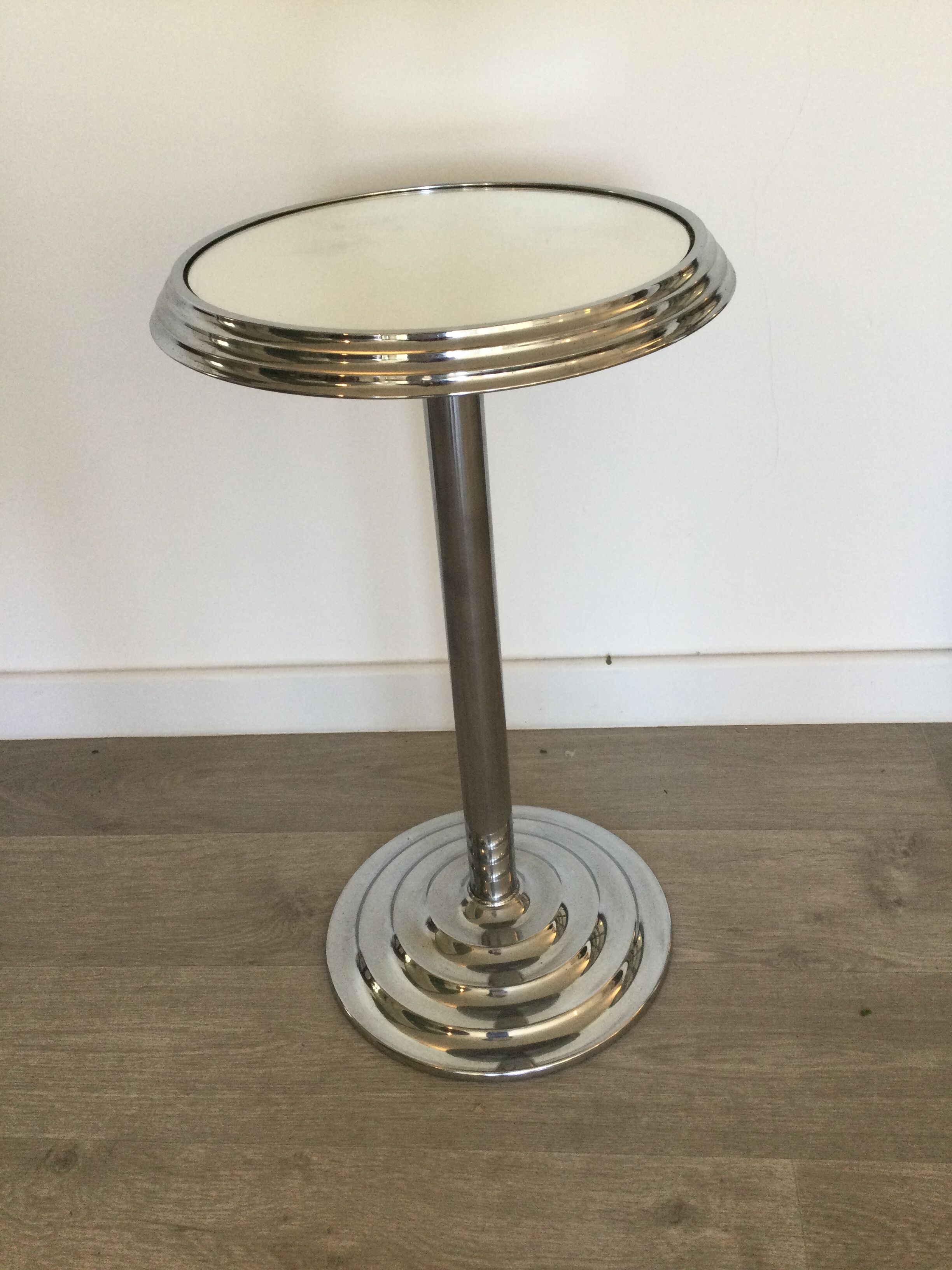 Sellette métal  plateau miroir vintage