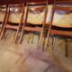 Set of 4 Scandinavian teak chairs 1960 fabric
