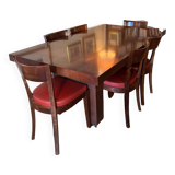 Lot table à manger hugues chevalier tamara  + 6 chaises