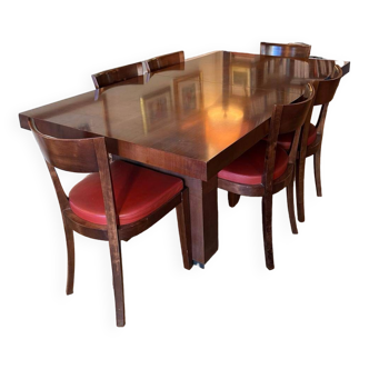 Set hugues chevalier tamara dining table + 6 chairs