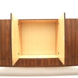 Large vintage rosewood sideboard with 6 doors from the 1960s