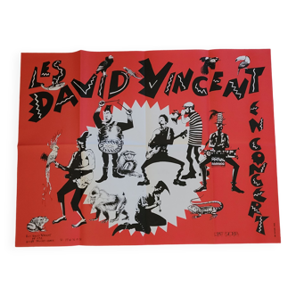 affiche du groupe Les David Vincent - vintage