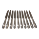 10 silver plated table knives goldsmith SFAM artdeco 25.1cm