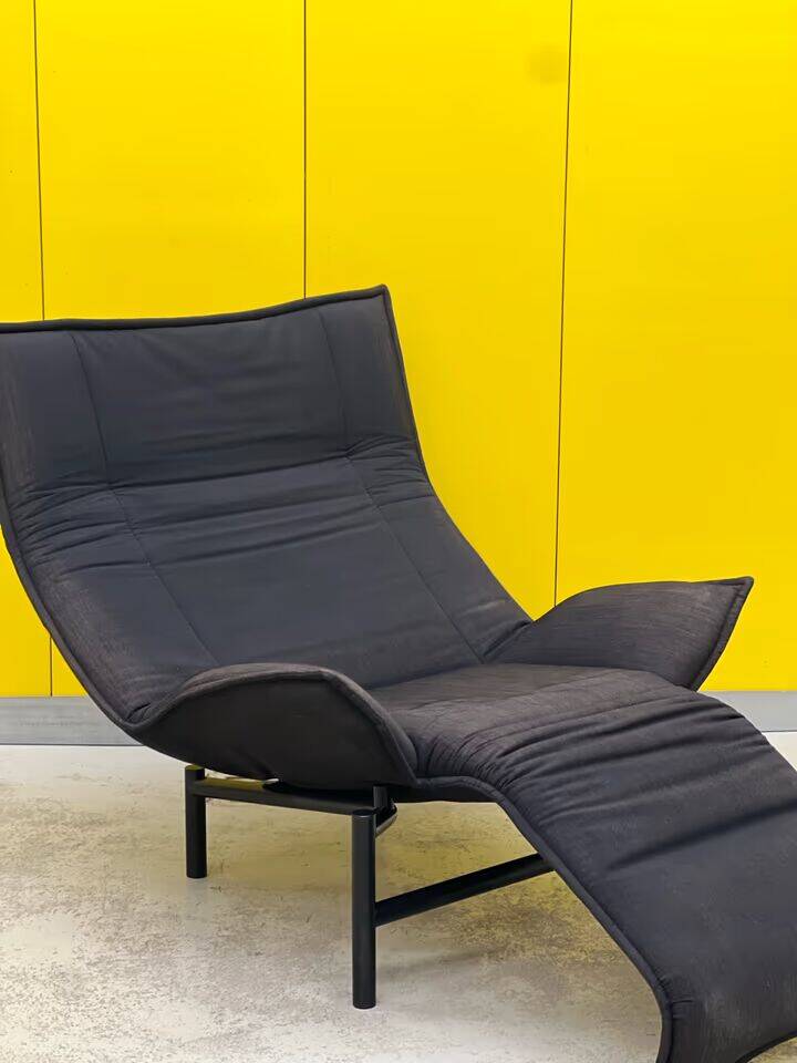Vintage Black Veranda Armchair by Vico Magistretti for Cassina