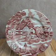Dessert plate Terre de fer Lunéville – English Style – The Copperfield – Toile de Jouy