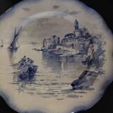 Sarreguemines earthenware plate with Marine decor late 19th century early 20th century
