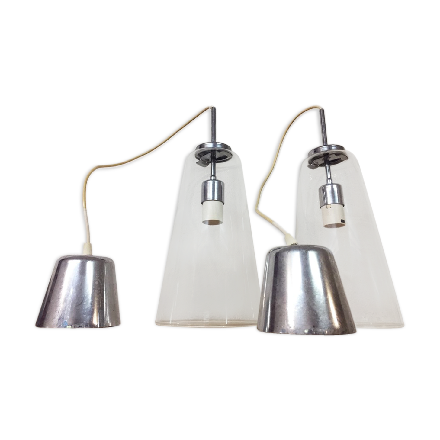 Pair of vintage Ikea pendant lights from the 1980s