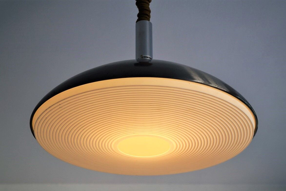 Vintage aluminum  hanging brushed ERCO - Germany s 1970