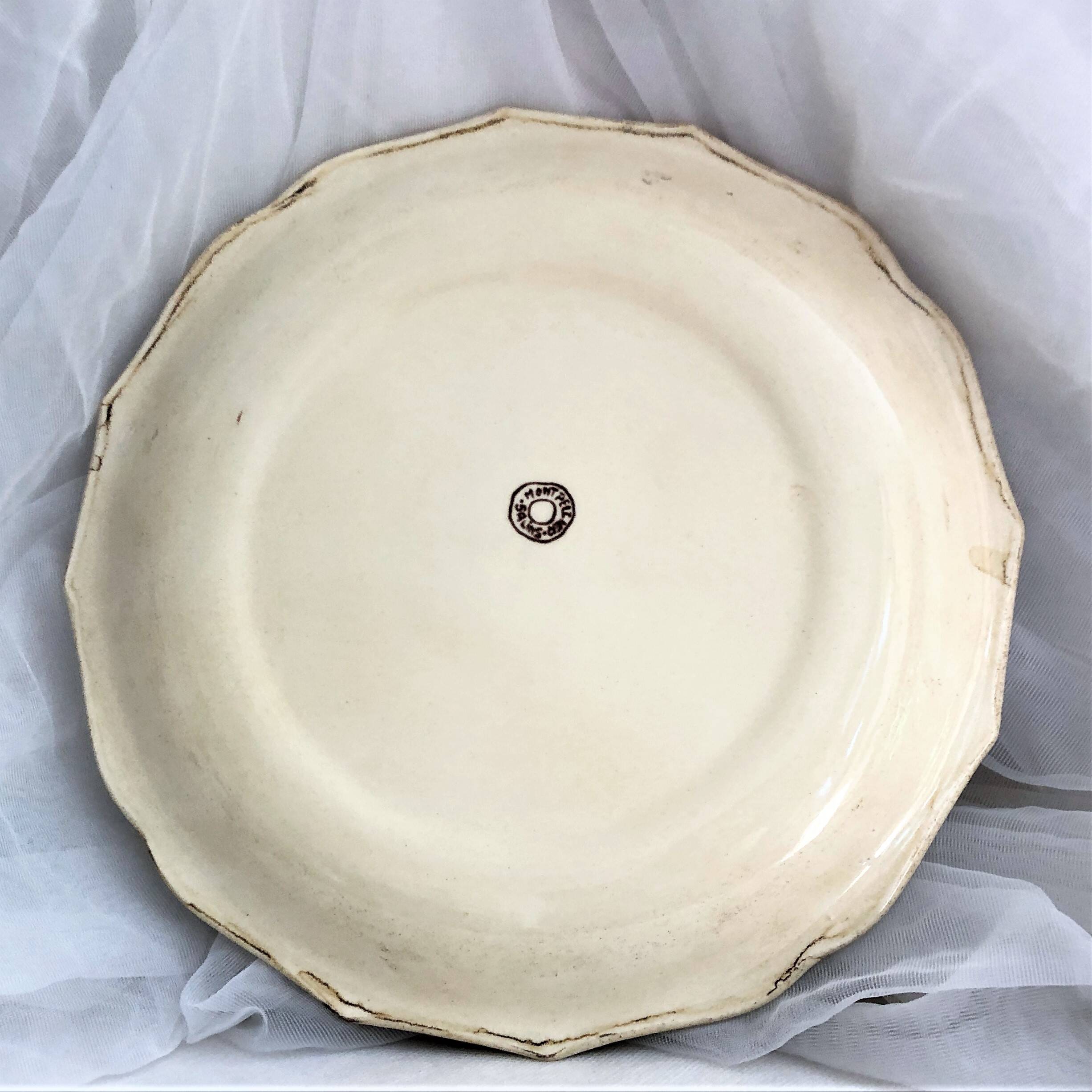 Decorative plate from Salins France decor Montpellier 25.5 cm