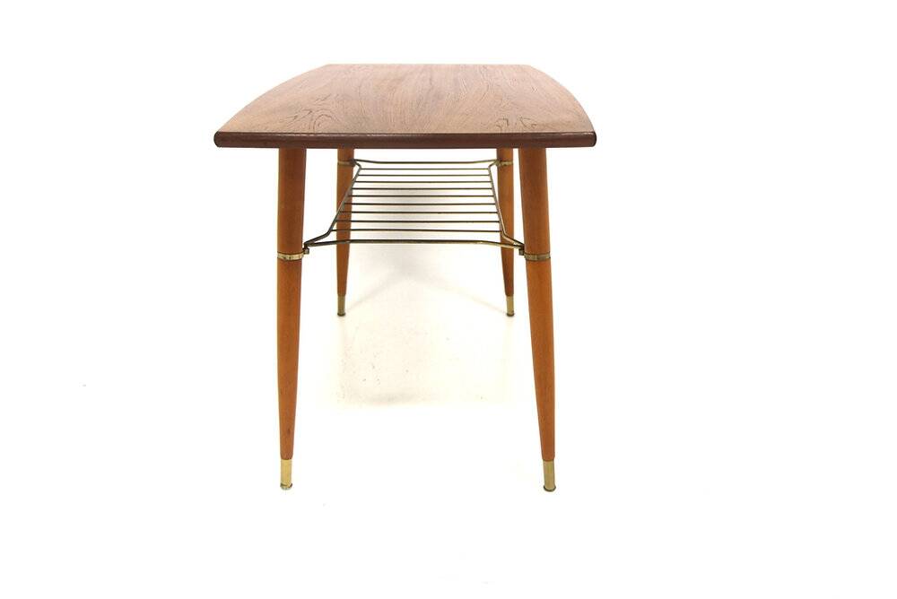 Table basse scandinave en teck, Suède, 1950