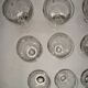 Set of 12 stemware chiseled flowers vintage 60-70 years