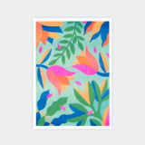 Illustration A4, Tulips, in risography