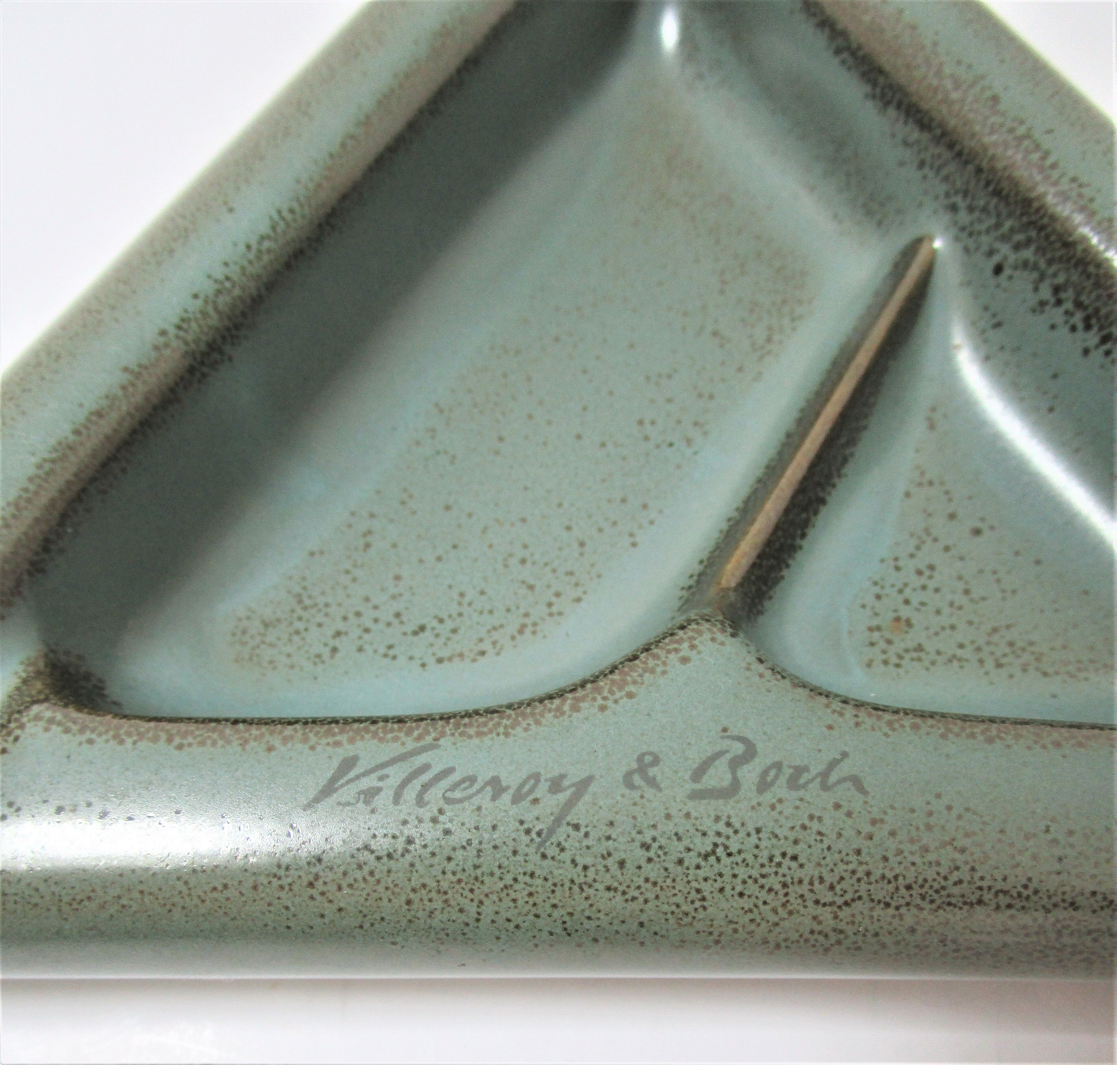 Triangular ceramic ashtray villeroy & boch