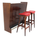Rosewood bar cabinet "SK 661" and its 2 stools, Johannes Andersen, Denmark, 1960