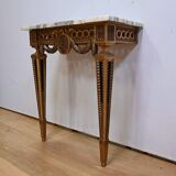 Petite Console d’Applique en Bois Sculpté, style Louis XVI, époque Napoléon III – Milieu XIXe
