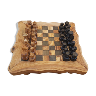 Olive wood chess games with drawers