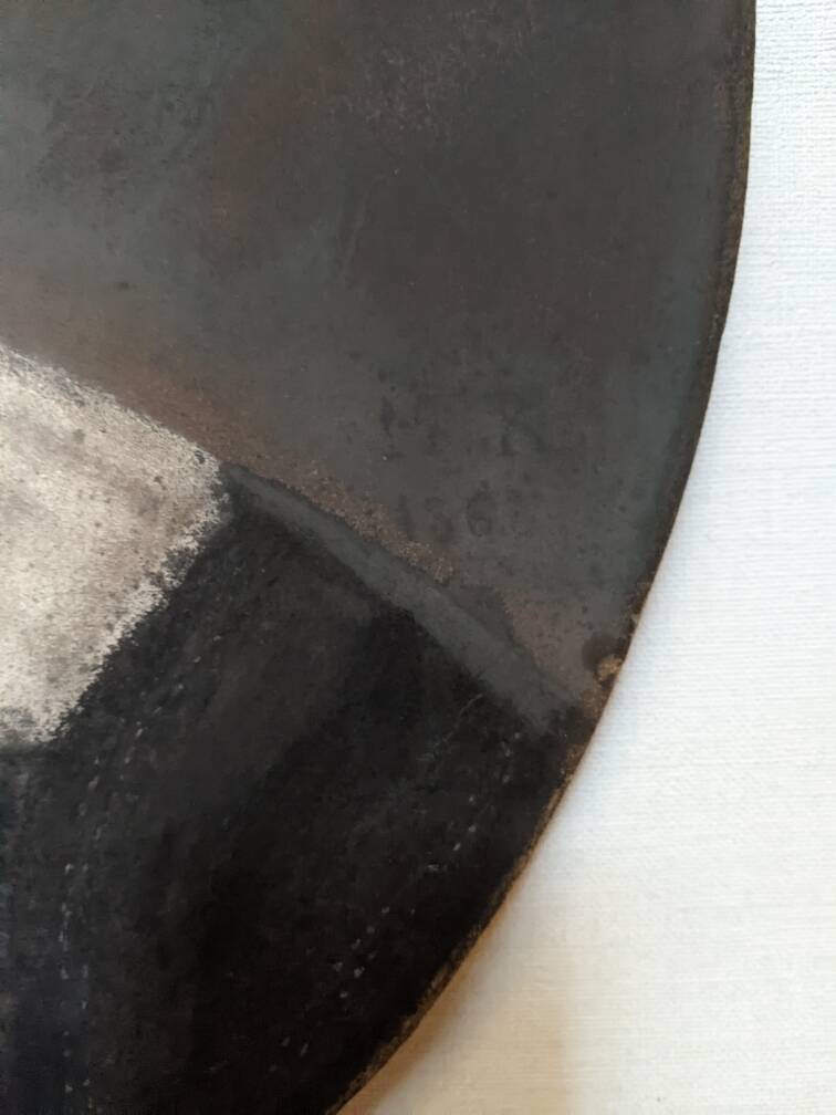 Antique pastel portrait of a young girl, oval painting, countryside decoration, 19th century