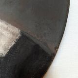 Antique pastel portrait of a young girl, oval painting, countryside decoration, 19th century