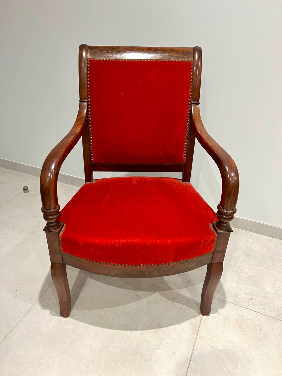 Restoration period armchair with cross